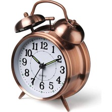 Renklime Nostaljik Metal Çalar Masa Saati Orta Boy