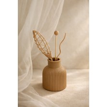 Atiye Studio El Yapımı Taş Tozu Fitilli Mini Dekoratif Vazo – Modern Minimal Ev Dekoru Kuru Çiçek ve LEGO Çiçek Uyumlu (Çok Renk Seçenekli)