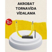 Renklime Akrobat Vidalama Uç Seti 12 Parça Profesyonel Dar Alan Kullanım