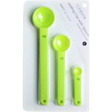 Renklime Ölçme Kaşıklı Poşet Klipsi 3'lü Paket