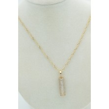 Xuping Jewelry Stil Incisi/xupıng Jewelry Silindir  Model Zirkon Taşlı Kolye