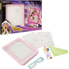 Renklime Doodle 3D Sihirli Çizim Tahtası Pembe Veya Beyaz