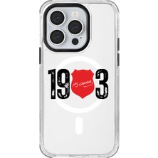 iPhone 14 Pro Uyumlu Beşiktaş Ata Imza 1903 Magsafe Şeffaf Lisanslı Telefon Kılıfı