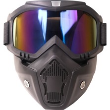 Gp Kompozit MSK001 Enduro / Off-Road Maskeli Aynalı Motosiklet Gözlüğü Mavi