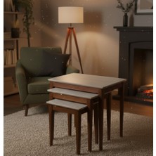 Arda Class Mobilya Poli 3’lü Zigon Sehpa Seti – Ahşap- Mdf Traventen Kaplama