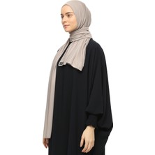 Altobeh Tesettür Penye Şal Düz-Açık Vizon