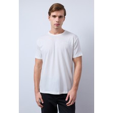 Nakışlı Regular Fit Rahat Yaka Soft Touch Modal Penye T-Shirt