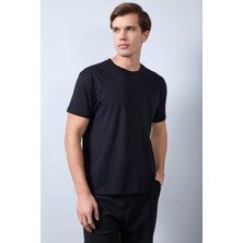 Nakışlı Regular Fit Rahat Yaka Soft Touch Modal Penye T-Shirt