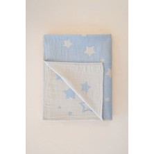Barine Twinkle Star Yıldız Jakarlı Çocuk ve Bebek Battaniyesi 130x170 cm Mavi