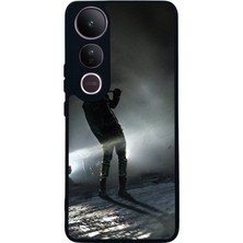 Scaleta Case Vivo V50 Lite Uyumlu The Walking Dead Tasarımlı Glossy Mat Siyah Silikon Telefon Kılıfı