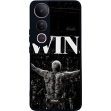 Scaleta Case Vivo V50 Lite Uyumlu Ufc Tasarımlı Glossy Mat Siyah Silikon Telefon Kılıfı