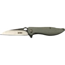 Renklime Eco Lounge Crkt Lotus 1265 Gri Kamp / Outdoor Çakı 18CM - Yarı Otomatik, Kemerlikli, Kutulu