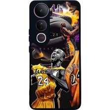 Scaleta Case Vivo V50 Lite Uyumlu Kobe Bryant Tasarımlı Glossy Mat Siyah Silikon Telefon Kılıfı