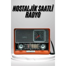 Renklime Nostaljik Vintage Radyo Taşınabilir Bluetooth Bağlantılı Hoparlör Radyo