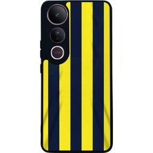 Scaleta Case Vivo V50 Lite Uyumlu Taraftar Tasarımlı Glossy Mat Siyah Silikon Telefon Kılıfı