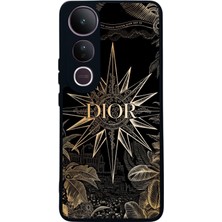 Scaleta Case Vivo V50 Lite Uyumlu Lüks Motif Tasarımlı Glossy Mat Siyah Silikon Telefon Kılıfı