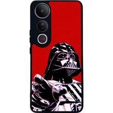 Scaleta Case Vivo V50 Lite Uyumlu Darth Vader Tasarımlı Glossy Mat Siyah Silikon Telefon Kılıfı