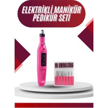 Renklime Elektrikli Profesyonel Manikür Pedikür Seti Değiştirilebilir Başlık Seçeneği