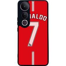 Scaleta Case Vivo V50 Lite Uyumlu Cristiano Ronaldo Tasarımlı Glossy Mat Siyah Silikon Telefon Kılıfı