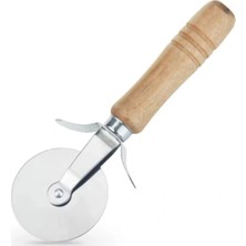 Renklime Ahşap Saplı Pizza Kesme Bıçağı