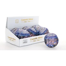 Renklime Taşlı Istanbul Tasarımı El Aynası Kalın Model 13