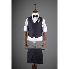 6 Dügmeli Yelekli Çocuk Takım Elbise