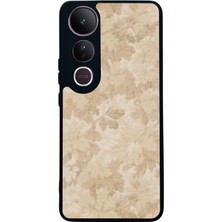 Scaleta Case Vivo V50 Lite Uyumlu Motif Tasarımlı Glossy Mat Siyah Silikon Telefon Kılıfı