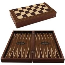 Renklime Ahşap Tavla Takımı Büyük Boy