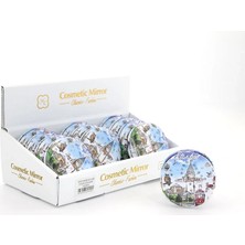 Renklime Taşlı Istanbul Tasarımı El Aynası Kalın Model 5