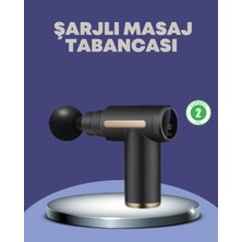 Renklime Sporcu Kas Masaj Tabancası 6 Kademe Güçlü Titreşim 4 Başlık Şarjlı Masaj Aleti