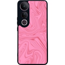 Scaleta Case Vivo V50 Lite Uyumlu Renk Tasarımlı Glossy Mat Siyah Silikon Telefon Kılıfı