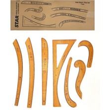 Dm Dikişmarket Fransız kurvesi Riga Cetvel Takım (7 Parça)