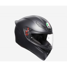 Agv K1 Solid Mat Siyah Kapalı Kask XS Tam Yüz Çift Halkalı Bağlama Özellikli