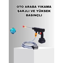 Renklime 21V Akülü Basınçlı Yıkama Makinesi Çift Akülü ve Hızlı Şarj Özellikli
