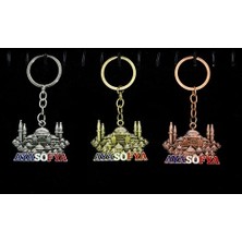 Renklime Metal Ayasofya Anahtarlık