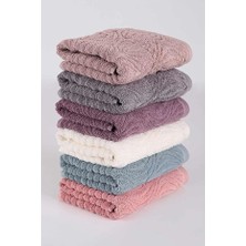 Mata Çeyiz Sarra 50X90 Midye Renkli El Havlusu - 6 Adet - %100 Cotton