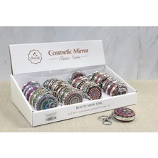 Renklime Taşlı El Aynası Anahtarlık Model 4