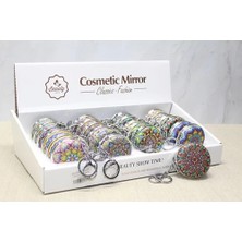 Renklime Taşlı El Aynası Anahtarlık Model 6