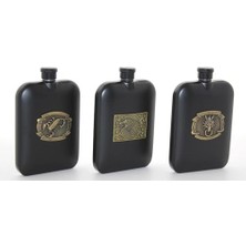 Renklime Paslanmaz Çelik Kabartmalı Tekli 6 Oz Matara