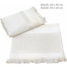 Mysoft Analı Kızlı - Kapuçino - Etamin ve Kanaviçe Işlemelik Havlu
