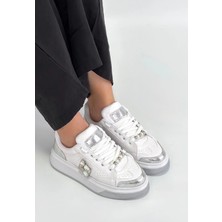 Veralya Ceans Beyaz Cilt Bağcıklı Spor Ayakkabı