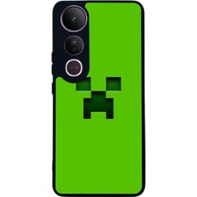 Scaleta Case Vivo V50 Lite Uyumlu Mısır Tasarımlı Glossy Mat Siyah Silikon Telefon Kılıfı