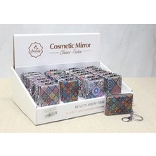 Renklime Taşlı El Aynası Anahtarlık Model 9