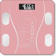 Renklime Pembe Renk Bluetooth Özellikli Akıllı Tartı