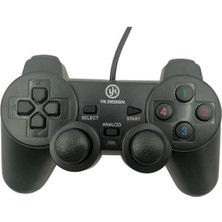 Renklime Çift Titreşimli USB Kablolu Oyun Kolu Pc Uyumlu Vibration Gamepad