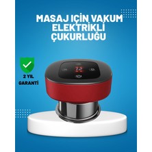 Renklime Elektrikli Vakumlu Çukurluk Masaj Aleti Isıtmalı ve Kırmızı Işıklı Terapi Seti