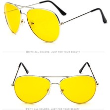 Renklime Unisex Gold Metal Çerçeveli Damla Gözlük (Kutulu)