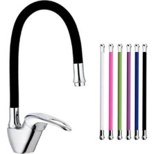 Renklime Mix Kuğu Mutfak Evye Bataryası Renkli Oynar Başlıklı Siyah