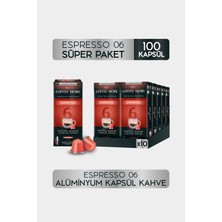 Coffee More 6 Espresso Kapsül Kahve 10 x 10 Paket ( 100 Adet ) Nespresso Uyumlu