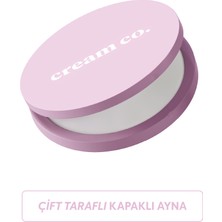Cream Co. Çift Taraflı Kapaklı Ayna | Pocket Mirror | Taşınabilir Cep Aynası | Mini Makyaj Aynası | Pembe